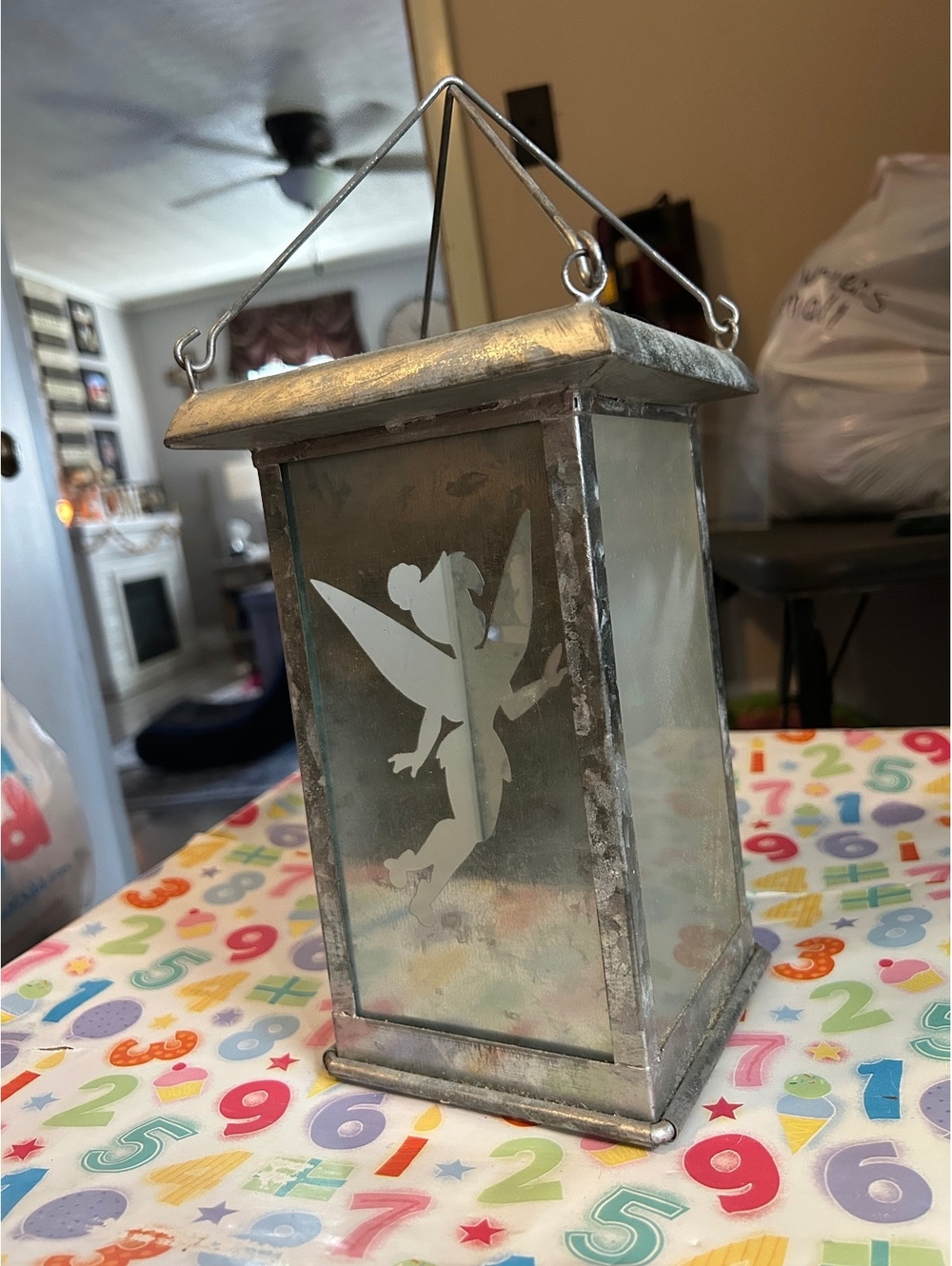Galvanized tinker bell lantern